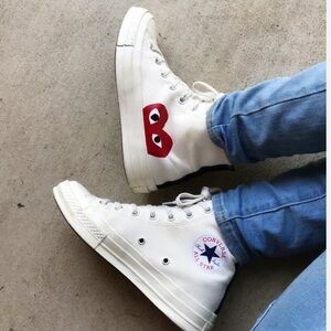 CONVERSE Comme Des Garçons High top sneakers cream women size 5
